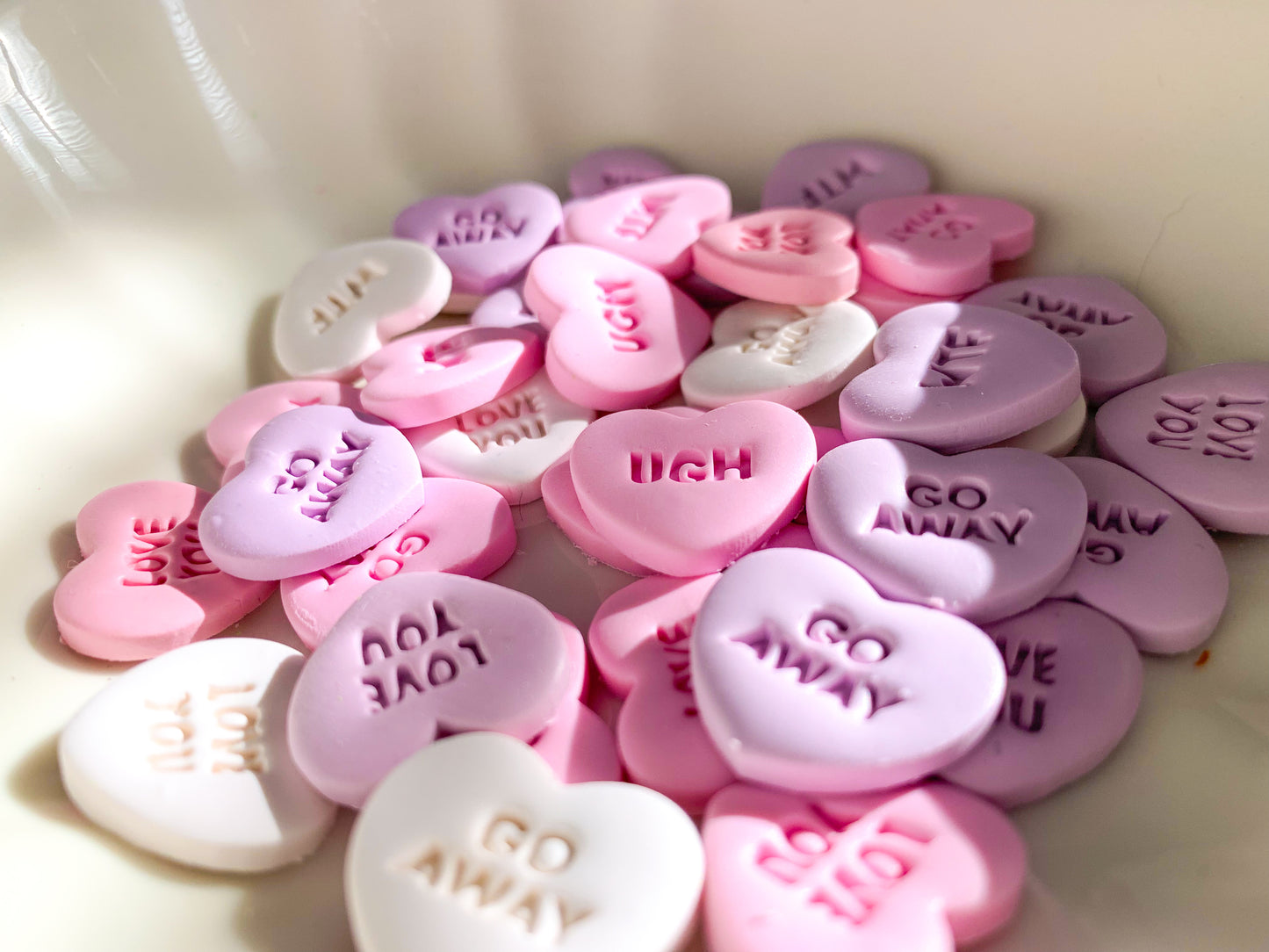 Candy "GO AWAY" Hearts
