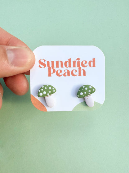 Clay Mushroom Studs