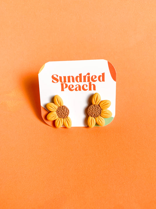 Half Sunflower Studs