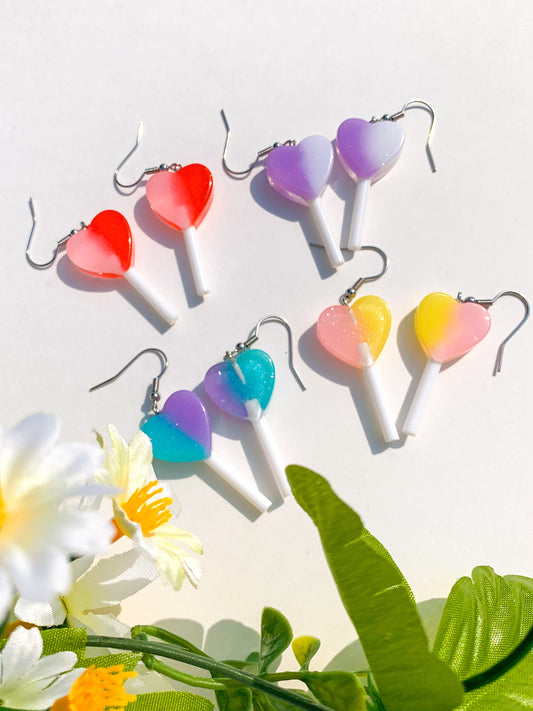 Heart Lollipop Earrings 2.0